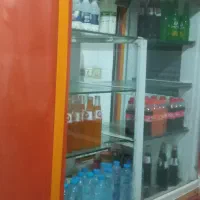 یخچال ایستاده ویترینی چهار درب داخل ال ای دی روشن