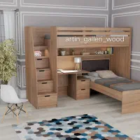 تخت تختخواب دو طبقه کمجا مدل گالاردو