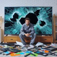 خریدار تلویزیون های پنل شکسته سوخته و خراب