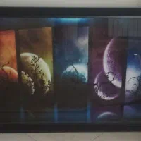 قاب یا تابلو عکس  منظره چراغ دار بزرگ سایز 70*100