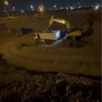 بیل گودبرداری خاک برداری تخریب ساختمان