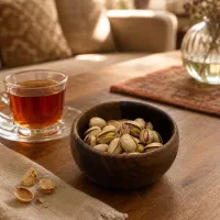 کاسه تنقلات خوری چوبی گردو