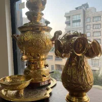 سماور طلایی آبکاری طلایی اصل
