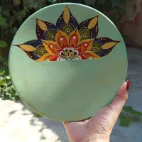 دیوار کوب سفالی نقاشی دست