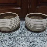 گلدان سفالی جفت