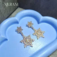 گوشواره میخی طرح برف