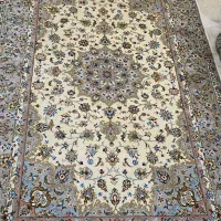 فرش دستباف کرک گل ابریشم سه متری کاشان
