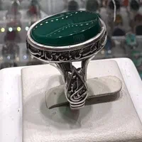 انگشتر عقیق سبز رنگ