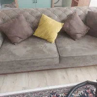 فروش دودست مبل رنگ زرد وطوسی