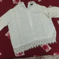 شومیز سفید گیپور