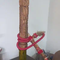 قلیان تنه چوبی ( چوب گردو منبت کاری)