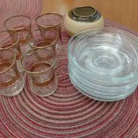 استکان نعلبکی دور طلایی