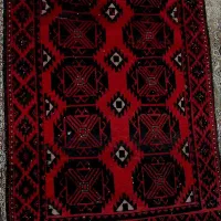 قالیچه دست باف قشقای قدیمی 90 ساله سالم عتیقه