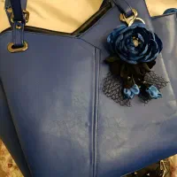 کیف آبی کاربنی جادار و مجلسی