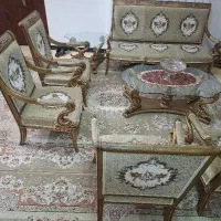 ست مبلمان  ۷ نفره سلطنتی و میز ناهارخوری ۸ نفره