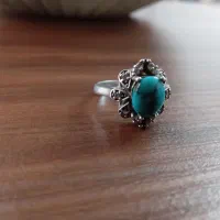 انگشتر نقره سنگ آبی