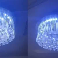 سه عدد لوستر سقفی گرد