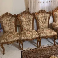 مبل سلطنتی ۷ نفره با ۶ عدد صندلی نهارخوری