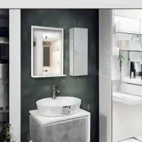 هایپر سرویس بهداشتی +روشویی  + کابینتی طرح چوب ۵۸