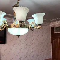 جفت لوستر برنزی زیبا