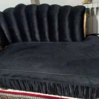 مبلمان شش نفره مشکی طلایی