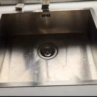 سینک توکار دست ساز 40x50 به همراه شیر ست