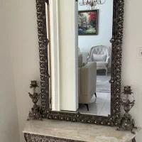 آینه شمعدان برنجی