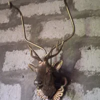 مجسمه سر دیسی برنجی گوزن