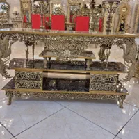 میز تلویزیون برنزی الیاژی برنجی