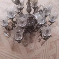 لوستر برنجی شش شاخه دوبل
