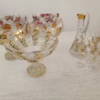 ظروف کریستال اصل چک طلا کوب بوهمیا