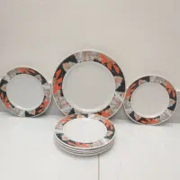 دودست بشقاب میوه خوری با دوعدد بشقاب بزرگ