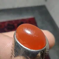 انگشتر عقیق گوجه ایی کهنه یمن