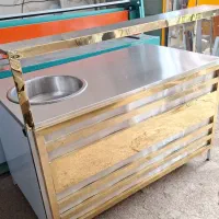 میز استیل میزاستیل کانترسرو ساندویچی 60×120