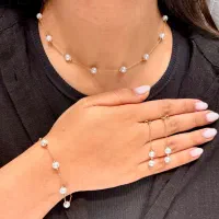 سرویس مرواریدی لوکس و نمادار طلای فلاحت کد F205