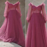 پیراهن مجلسی/فرمالیته تور خالدار (سایز ۳۸-۴۰)