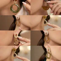 تنوع بینهایت گوشواره وارداتی ترندمیناکاری رنگ ثابت