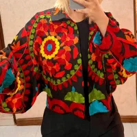 کت تک با پارچه بخارا دوزی