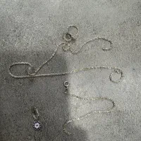 گوشوار و زنجیر نقره