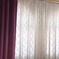 پرده حریر و پنل کناری