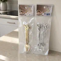 قاشق و چنگال طلایی و نقره ای صبحانه خوری کوچیک