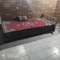 سه تا تخت حیاطی چوب قدیمی محکم