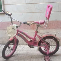 دوچرخه دخترانه رالی سایز ۱۶ با چرخ کمکی