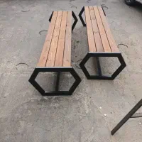 نیمکت پارکی چوب فلز کافه حیاط باغ ویلا محوطه