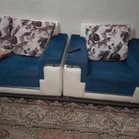 فروش مبل هفت نفره با چهارتا گل میز سالم و محکم|مبلمان خانگی و میز عسلی|شیراز, جوادیه|دیوار