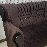 مبلمان 7 نفره قهوه ای کاملا نو