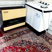 قالی و بخاری و لباسشویی دوقلو، درحد نو تمیز