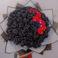 دسته گل روبانی