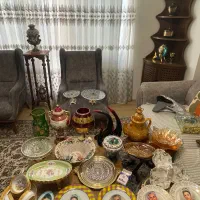 ظروف پذیرایی شمعدان گلدان دکوری آنتیک قدیمی عتیقه