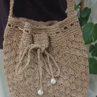 یک عدد کیف رافیا تازه بافته شده نو